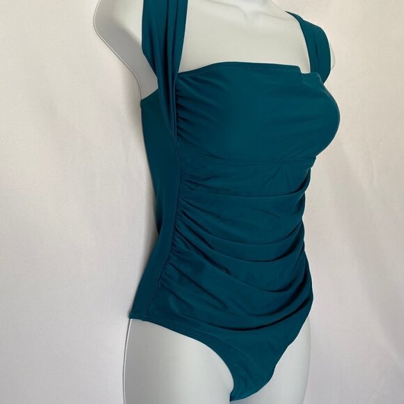 One Piece Royal Blue Bathing Suit - Picture 3 of 10